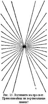 подпись: 
рис. 15. взгляните на просвет. прямолинейны ли вертикальные линии?
