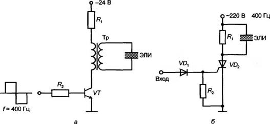 Схемы включения электролюминесцентных индикаторов