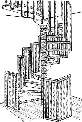 Винтовая лестница на мансарду