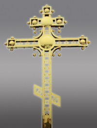 Золотой знак всего христианства: накупольный крест с напылением нитрид титана