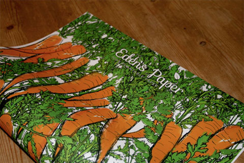 «Зелёная» упаковочная бумага с импрегнированными семенами для эко-Рождества