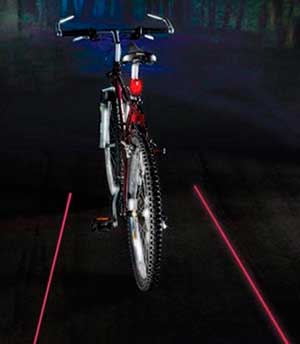 Лазерная световая дорожка безопасности велосипедиста