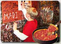 Необыкновенная пиццерия и граффити для гостей