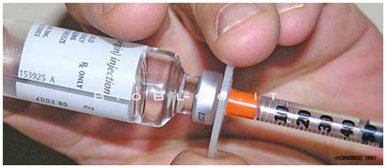 Инсулиновый шприц для неопасных инъекций