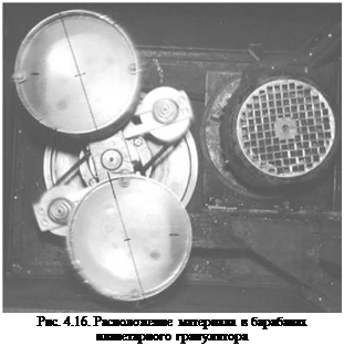 Подпись: Рис. 4.16. Расположение материала в барабанах планетарного гранулятора 