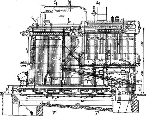 Чертеж котельного агрегата