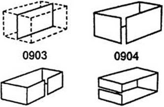 Конструкции ящиков из картона и гофрокартона по классификации РЕРСО