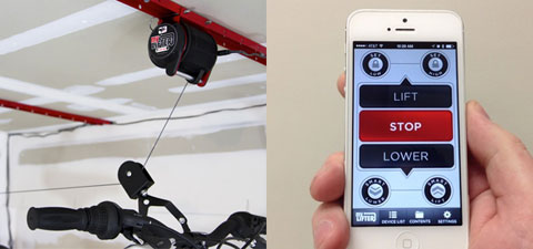 Автоматическая система подъёмников для гаража и склада, управляемая с Iphone