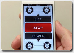 Автоматическая система подъёмников для гаража и склада, управляемая с Iphone