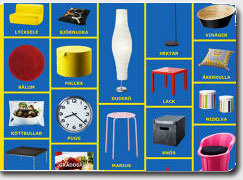 Веб-сайт шведских заглавий продуктов Ikea