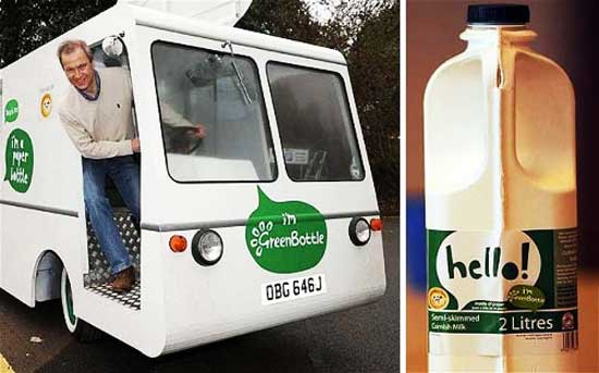Экологичные бумажные бутылки для молока